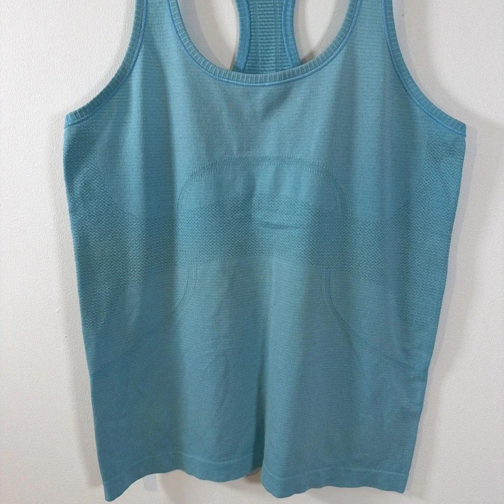 Lululemon Run Swiftly Tech Racerback Tank Top Pacific Teal Tonic Size 10 Gym Run